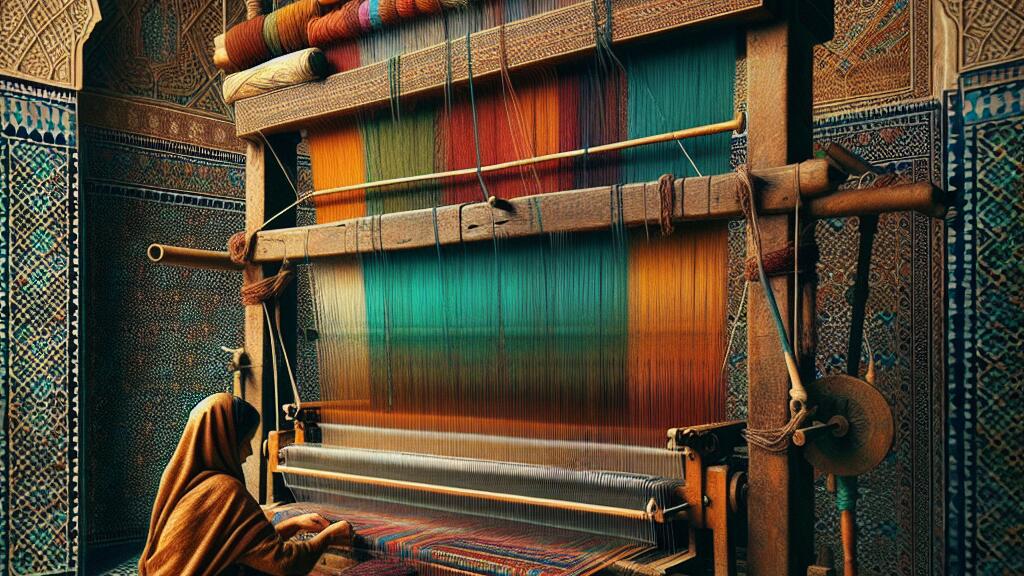 Traditional weaving techniques of Berber rugs