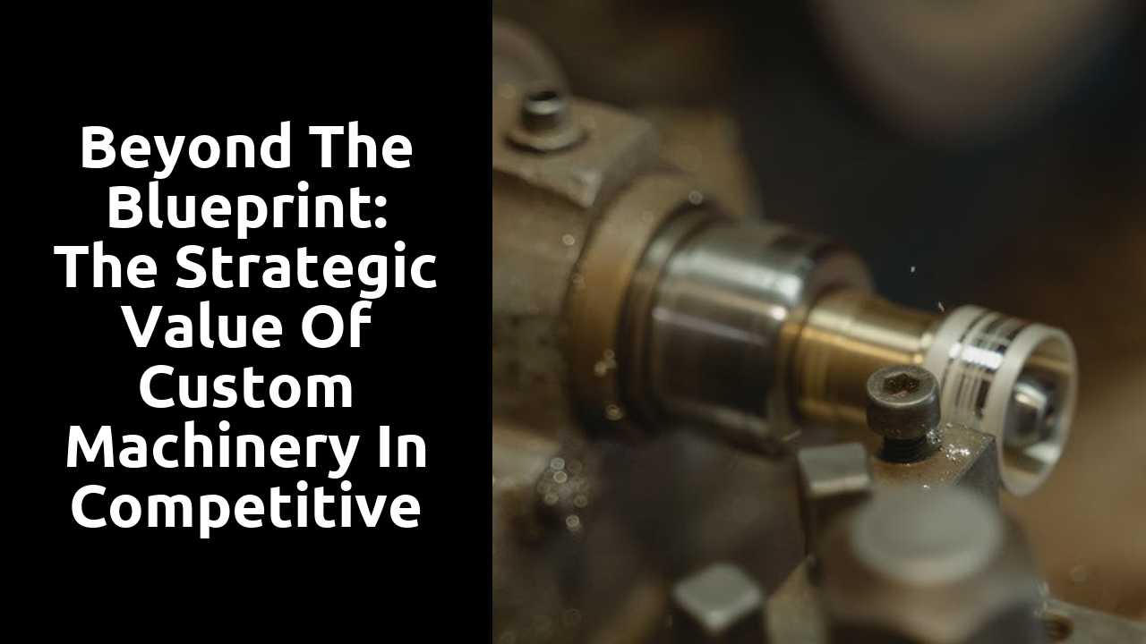Beyond the Blueprint: The Strategic Value of Custom Machinery in Competitive Industries