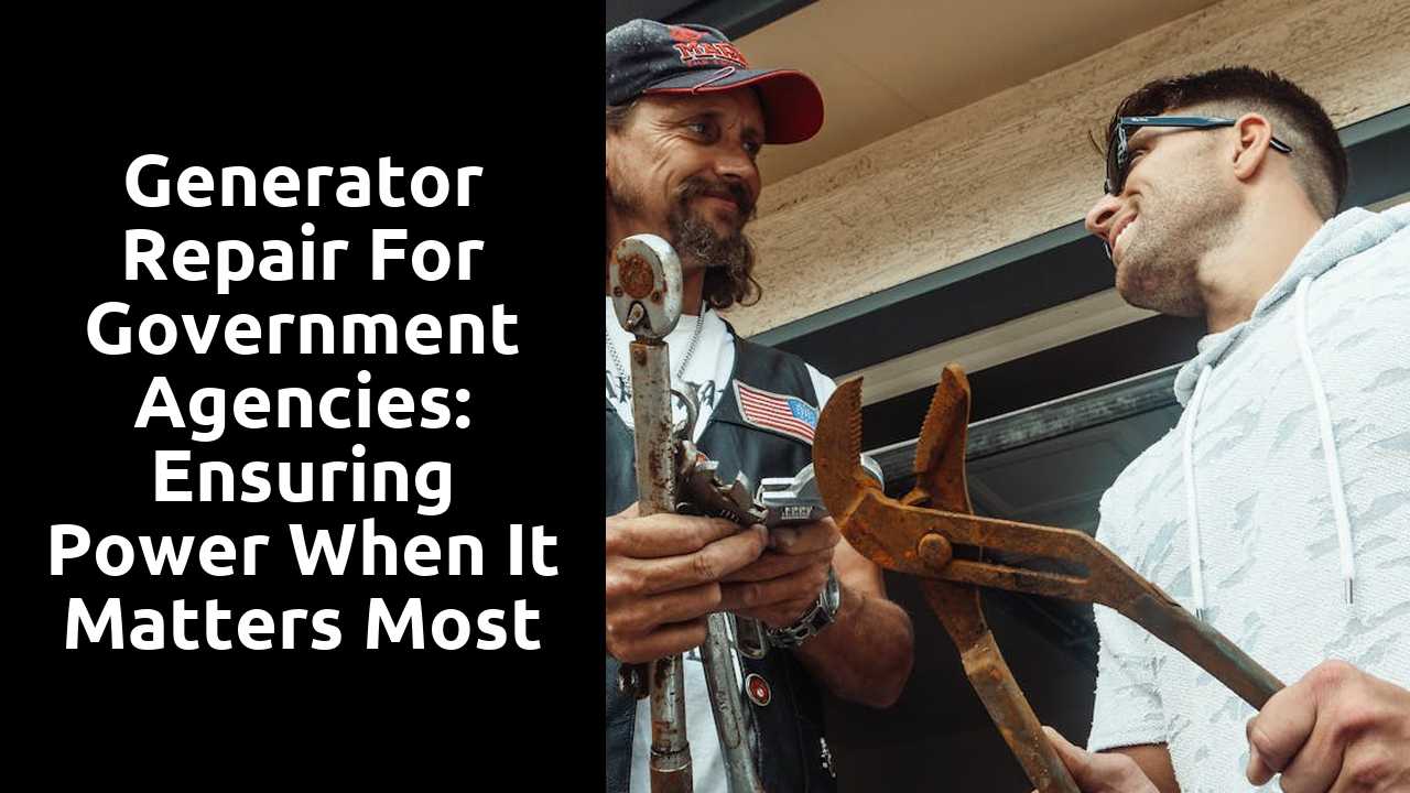 Generator Repair for Government Agencies: Ensuring Power When It Matters Most