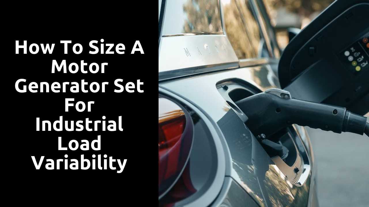 How to Size a Motor Generator Set for Industrial Load Variability