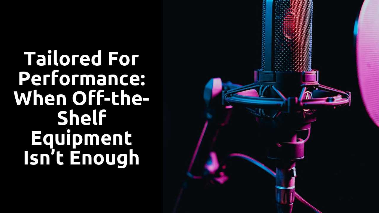 Tailored for Performance: When Off-the-Shelf Equipment Isn’t Enough