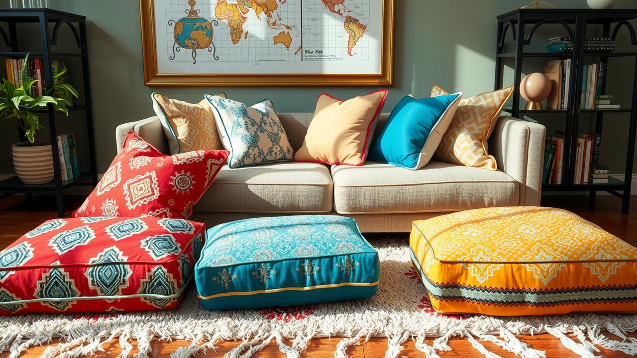 Moroccan floor cushions vs throw pillows